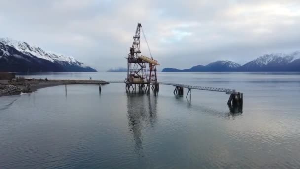 Alaska Utsikt Från Varvet Och Överge Mill — Stockvideo