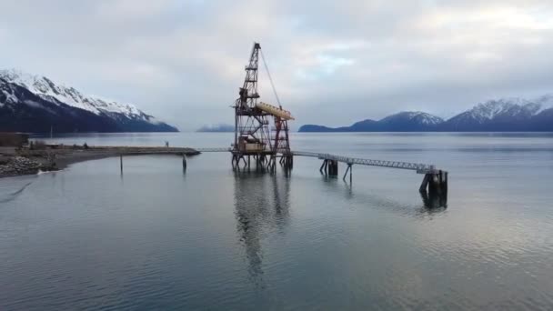 Vue Sur Alaska Depuis Chantier Naval Usine Abandon — Video