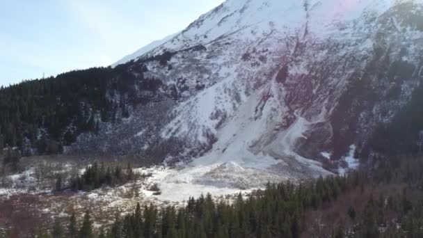 Explorando Una Avalancha Alaska — Vídeo de stock