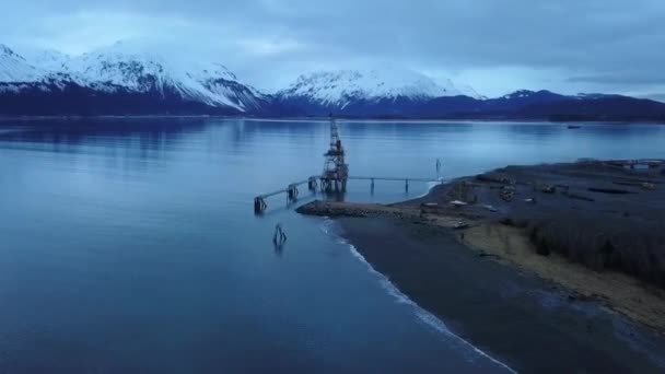 Alaska Views Shipyard Abandon Mill — Stock Video