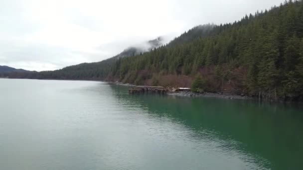 Antiguo Muelle Militar Alaska Salió Segunda Guerra Mundial — Vídeos de Stock