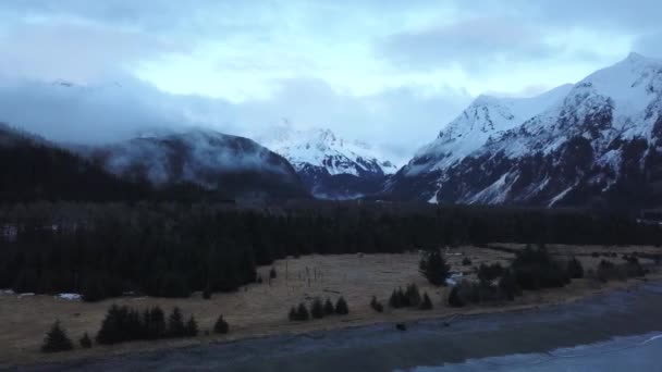 Últimas Horas Luz Dia Área Seward Alasca — Vídeo de Stock