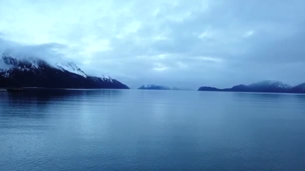 Last Hours Daylight Seward Alaska Area — Stock Video