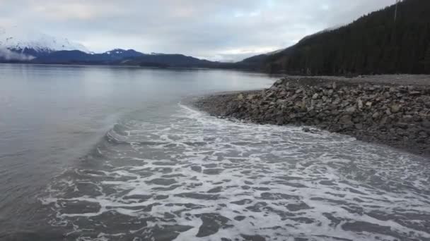 Ostatnich Godzin Światła Dziennego Seward Obszar Alaska — Wideo stockowe