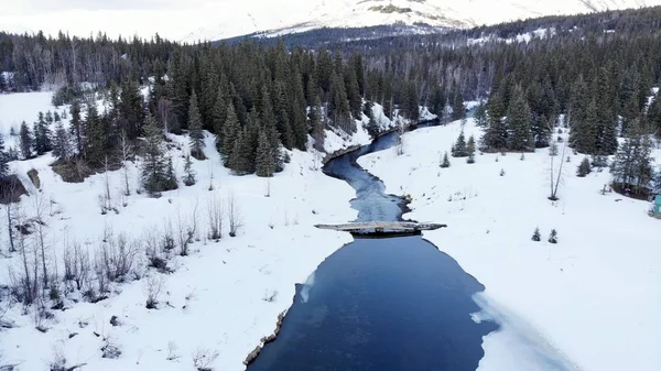 Güneşli bir gün sahne Alaska 