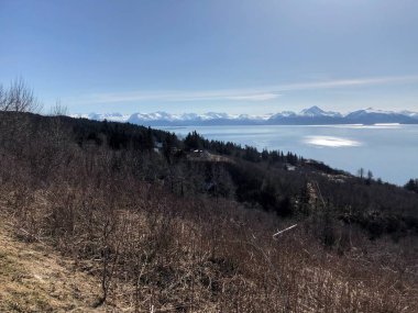 Güneşli bir gün sahne Alaska 