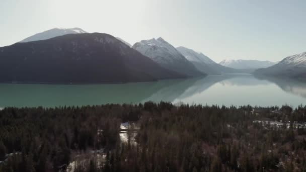 Wiosną Czas Widoki Góry Chugach Alaska — Wideo stockowe