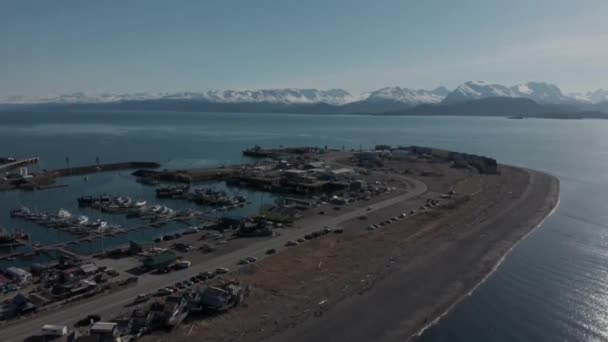 Kilátás Nyílik Világhírű Köpni Homer Alaszkában — Stock videók
