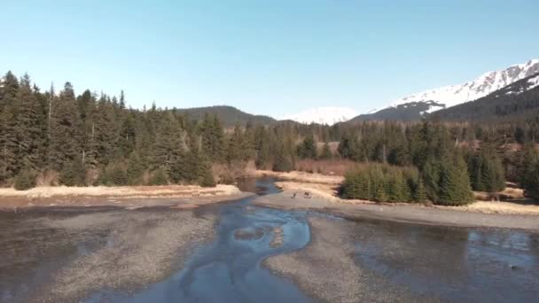 Vistas Deslumbrantes Primavera Alasca — Vídeo de Stock