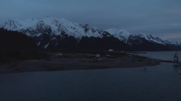 Pôr Sol Bonito Vistas Praia Alasca — Vídeo de Stock