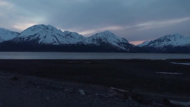 Wunderschöne Sonnenuntergänge Und Strandblick Von Alaska — Stockvideo