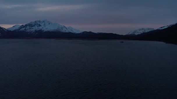 Hermosas Puestas Sol Vistas Playa Desde Alaska — Vídeo de stock