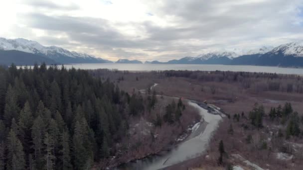 Splendida Vista Primaverile Dall Alaska — Video Stock