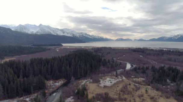 Lente Vergezichten Uit Alaska — Stockvideo