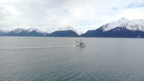 Commercial Fishing Boat Alaska — Stock Video