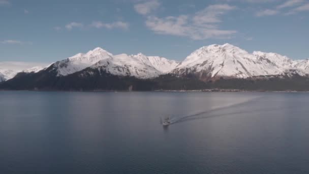 Blick Auf Die Berggipfel Von Alaska — Stockvideo
