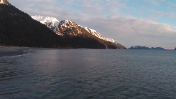 Blick Auf Die Berggipfel Von Alaska — Stockvideo