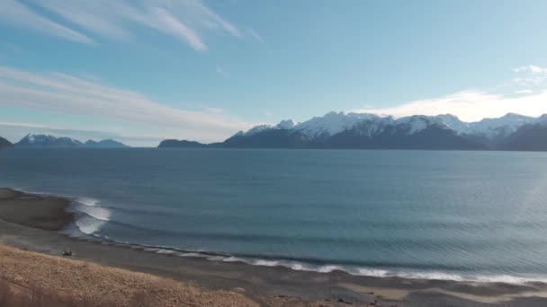 Olas Playa Alaska — Vídeo de stock