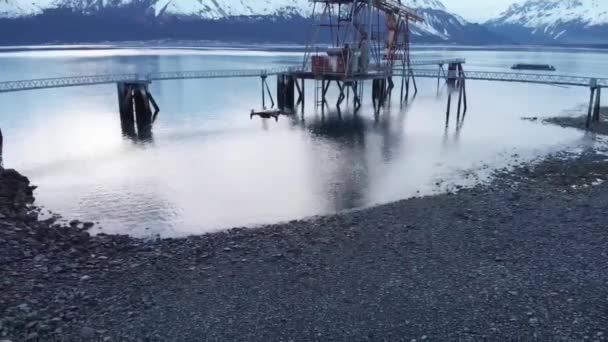 Schöne Frühlingslandschaft Der Nähe Von Alaska — Stockvideo