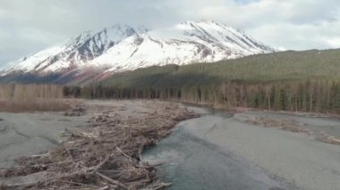 Seward Alaska yakınında güzel bahar manzarası 