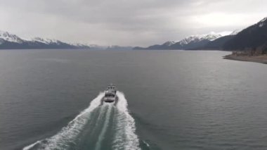 Charter tekne yaban hayatı görüntüleme, balıkçılık ve Alaska manzaraları görme dışarı turist alarak 