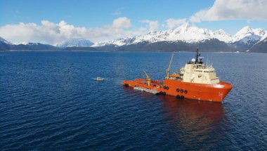 Alaska'da büyük gemiler 