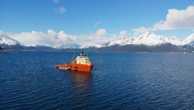 Alaska'da büyük gemiler 