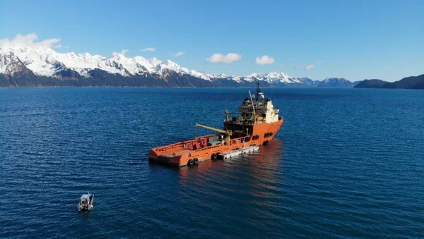 Alaska'da büyük gemiler 