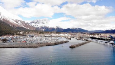 Seward Alaska küçük tekne limanı 