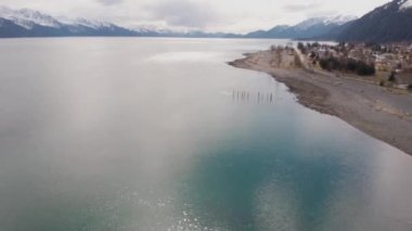Güzel Alaska kıyıları ve dalgalar 