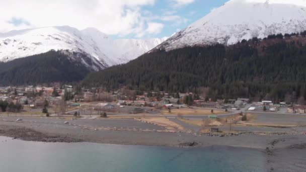 Zajęty Port Seward Alaska Portu Nabrzeża — Wideo stockowe