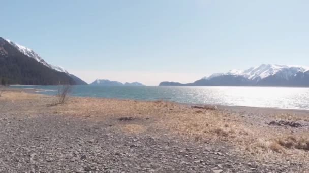 Wunderschöne Alaska Küste Und Wellen — Stockvideo