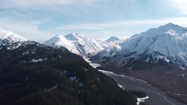 Seward Alaska Dan Bahar Manzaraları — Stok video