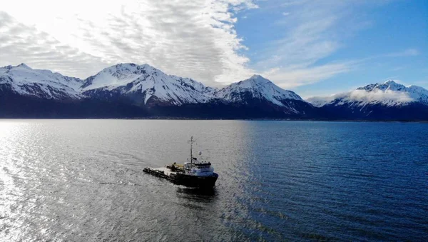 Arbeta Båtar Vattnet Alaska — Stockfoto