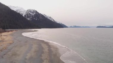 Seward Alaska'dan bahar manzaraları 