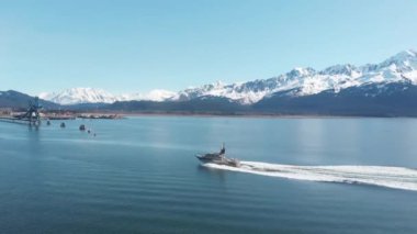 Seward Alaska'da Diriliş Körfezi'nde Tekneler 