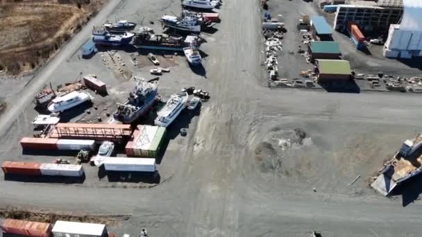 Vistas Desde Los Concurridos Astilleros Alaska — Vídeo de stock