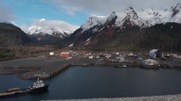 Alaska Suda Büyük Gemi — Stok video