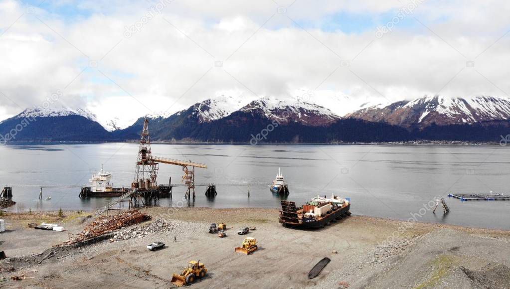 Views from shipyard in Seward Alaska 