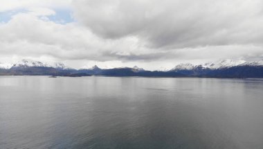 Homer Alaska'da Kachemak körfezi ve tükürük manzarası 