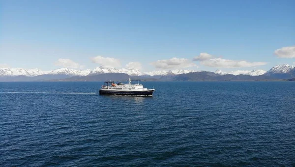 Kilátással Kachemak Öbölben Köpés Homer Alaska — Stock Fotó