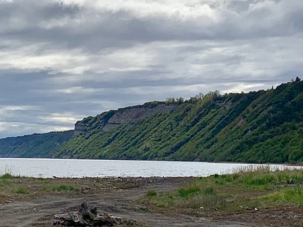 Homer Alaska'da Kachemak körfezi ve tükürük manzarası 