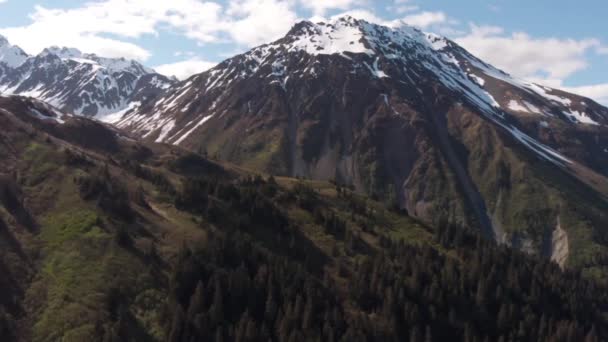 Uitzicht Bergen Van Seward Alaska — Stockvideo