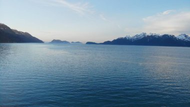 Seward Alaska 'dan bahar manzarası 
