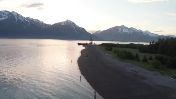 Красиві Сцени Сьюард Аляски — стокове відео