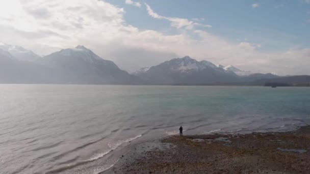 Hermosa Noche Seward Alaska — Vídeo de stock