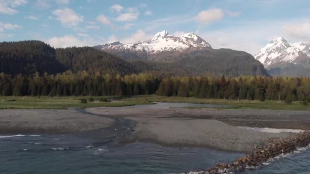 Hermosa Noche Seward Alaska — Vídeo de stock