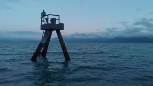 Seward Alaska Güzel Akşam — Stok video