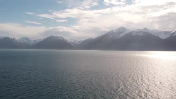 Bela Noite Seward Alaska — Vídeo de Stock