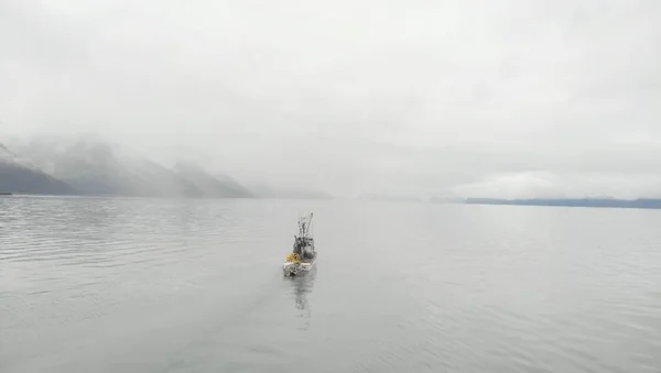 Εμπορικά Αλιευτικά Σκάφη Στα Εδάφη Σολομού Της Αλάσκας — Φωτογραφία Αρχείου